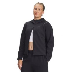 Damska bluza dresowa zapinana na zamek Under Armour Unstoppable Fleece. Czarne bluzy damskie Under Armour, l, bez wzorów, z bawełny, z kapturem. Za 473.35 zł.