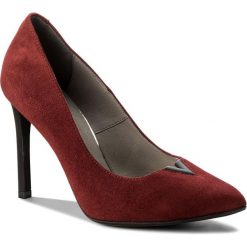 Szpilki EDEO - 3180-854 Bordo. Czerwone półbuty damskie Edeo, bez wzorów, z materiału, bez obcasa, bez zapięcia. W wyprzedaży za 149.00 zł.