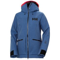 Damska kurtka narciarska Helly Hansen Powderqueen 3.0. Niebieskie kurtki sportowe damskie Helly Hansen, na zimę, bez wzorów, bez kaptura, narciarskie. W wyprzedaży za 1,669.50 zł.