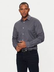 Tom Tailor Koszula 1043806 Granatowy Regular Fit. Niebieskie koszule męskie Tom Tailor, m, bez wzorów, z bawełny, bez kołnierzyka, bez ramiączek. Za 89.99 zł.