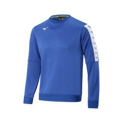 Bluza Mizuno Nara Training. Niebieskie bluzy męskie Mizuno, bez wzorów, bez kaptura. Za 225.00 zł.