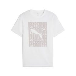 Męska koszulka Graphics PUMA Wording PUMA White. Białe koszulki sportowe męskie Puma, m, bez wzorów, z gumy, bez kołnierzyka, bez ramiączek, na fitness i siłownię. Za 83.00 zł.