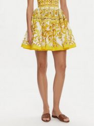 Dolce&Gabbana Spódnica mini F4CB1T HH5DV Żółty Regular Fit. Żółte spódnice damskie Dolce&Gabbana, bez wzorów, z bawełny, mini. Za 3,849.00 zł.