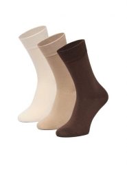 GINO ROSSI Skarpety długie CEO_AS_GR_01_W_AW26 (3-PACK). Beżowy. Brązowe skarpety męskie Gino Rossi, bez wzorów, z włókna. Za 39.99 zł.
