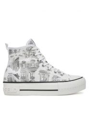 KARL LAGERFELD Trampki KL60455 Biały. Białe trampki i tenisówki damskie KARL LAGERFELD, bez wzorów, z materiału, bez zapięcia. Za 339.99 zł.