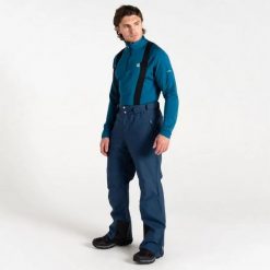 Spodnie narciarskie dla mężczyzn Dare2B DMW486R. Niebieskie spodnie snowboardowe męskie Dare 2b, m, bez wzorów, z materiału, narciarskie. Za 390.00 zł.