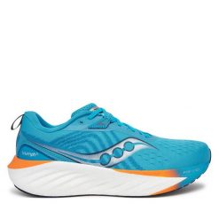 Buty do biegania Saucony. Niebieskie buty sportowe męskie Saucony, bez zapięcia, do biegania. Za 579.99 zł.