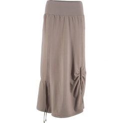 Spódnica dresowa z marszczeniem bonprix brunatny. Spódnice damskie marki bonprix. Za 59.99 zł.