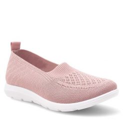 Półbuty Jenny Fairy. Czerwone półbuty damskie Jenny Fairy, bez wzorów, bez obcasa, na płaskiej podeszwie, bez zapięcia. Za 69.99 zł.