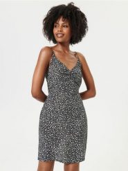 Sukienka mini na ramiączkach - wielobarwny. Sukienki damskie Sinsay, l, bez wzorów, ze skóry, bez kołnierzyka, bez ramiączek, mini. Za 39.99 zł.