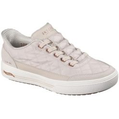 Buty sportowe damskie Skechers Arch Fit Arcade cuddle Steps. Brązowe obuwie sportowe damskie Skechers, bez wzorów, z materiału. Za 490.00 zł.