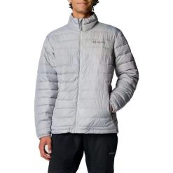 Kurtka COLUMBIA POWDER LITE II JACKET Szary. Szare kurtki męskie Columbia, m, bez wzorów, z syntetyku, casualowe, bez kaptura. Za 533.86 zł.