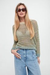 Sweter damski lniany Liuto3 WEEKEND MAX MARA. Swetry damskie Weekend Max Mara, l, bez wzorów, ze lnu, bez kołnierzyka, bez ramiączek, bez kaptura. W wyprzedaży za 967.20 zł.