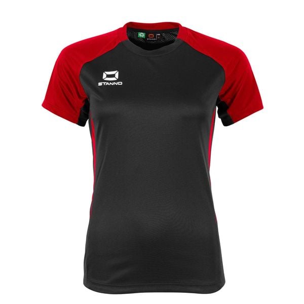 Damski jersey Stanno Stadio. Czarne koszulki sportowe damskie STANNO, bez wzorów, z jersey, bez kołnierzyka, bez ramiączek. Za 188.00 zł.