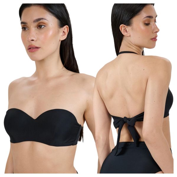 Góra od bikini damska 4F 4FWSS25UBKTF072. Czarne bikini damskie 4f, na lato, s, bez wzorów. Za 79.99 zł.