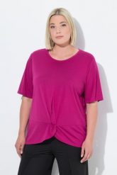 Damskie Koszulka funkcyjna antybakteryjna okrągły dekolt rękaw 1/2. Niebieskie t-shirty damskie Ulla Popken, plus size, bez wzorów, z dżerseju, bez kołnierzyka. Za 159.99 zł.