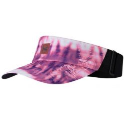 Damska czapka z daszkiem Buff Go Visor. Czerwone czapki i kapelusze damskie Buff, bez wzorów, z bawełny, sportowe. W wyprzedaży za 104.93 zł.