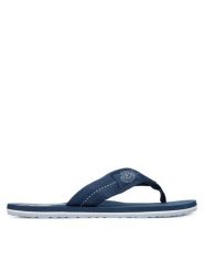 Tommy Hilfiger Japonki Patch Hilfiger Beach Sandal FM0FM05804 Niebieski. Niebieskie klapki męskie Tommy Hilfiger, z materiału. Za 169.99 zł.