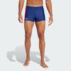 Bokserki Colorblock Swim. Czerwone bokserki męskie Adidas, s, bez wzorów, z materiału. Za 139.99 zł.