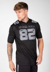 Koszulka fitness męska Gorilla Wear Fresno T-shirt. Czarne koszulki sportowe męskie GORILLA WEAR, m, bez wzorów, z poliesteru, bez kołnierzyka, bez ramiączek, na fitness i siłownię. Za 196.10 zł.