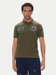 Aeronautica Militare Polo 251PO1851P344 Khaki Regular Fit. Brązowe koszulki polo męskie Aeronautica Militare, m, bez wzorów, z bawełny, bez ramiączek. Za 309.99 zł.