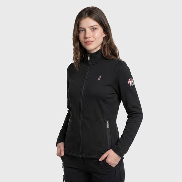 Bluza trekkingowa damska DEBBY rozpinana. Niebieskie bluzy damskie Aulp, m, bez wzorów, z dzianiny, bez kaptura. Za 139.99 zł.