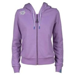Damska bluza z kapturem full zip Arena. Fioletowe bluzy sportowe damskie Arena, l, bez wzorów, z materiału, z kapturem, do biegania. Za 295.50 zł.