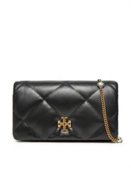 Tory Burch Torebka Kiara Charm Diamiond Quilt 162139 Czarny. Czarne torebki do ręki damskie Tory Burch, bez wzorów, ze skóry, wizytowe, bez dodatków. Za 2,239.00 zł.