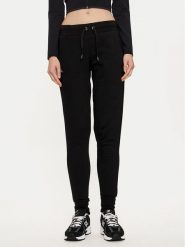 Kappa Spodnie dresowe 303MKI0 Czarny Regular Fit. Czarne spodnie dresowe damskie Kappa, xs, bez wzorów, z bawełny. Za 89.99 zł.