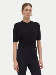 Liu Jo Bluzka WF6419 MA16R Czarny Regular Fit. Czarne bluzki damskie Liu Jo, m, bez wzorów, z wełny, bez kołnierzyka, bez ramiączek. Za 389.99 zł.