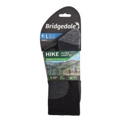 Skarpety do trekkingu męskie Bridgedale HIKE UL END BO ORI. Czarne skarpety męskie Bridgedale, bez wzorów, z elastanu. Za 119.99 zł.