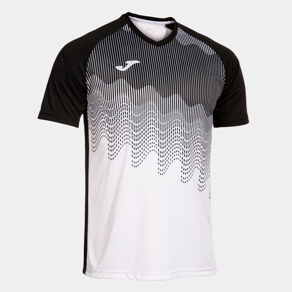 Koszulka męska Joma Tiger VI biało-czarna 3XL. Białe koszulki sportowe męskie Joma, l, bez wzorów, bez kołnierzyka, bez ramiączek, do piłki nożnej. Za 148.99 zł.