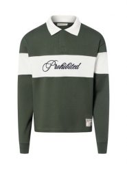 Prohibited bluza polo Mężczyźni Materiał dresowy zielony, XL. Zielone bluzy męskie Prohibited, l, bez wzorów, z dresówki, bez kaptura. Za 399.95 zł.