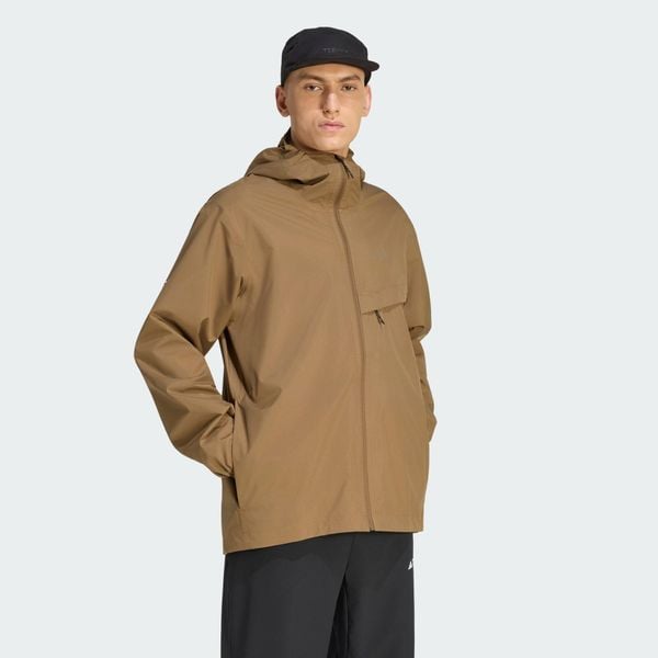 DWUWARSTWOWA KURTKA PRZECIWDESZCZOWA TERREX MULTI CLIMAPROOF. Brązowe kurtki męskie Adidas, xl, bez wzorów, z materiału, klasyczne, bez kaptura. Za 529.00 zł.
