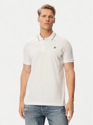 Beverly Hills Polo Club Polo P-SS26M-P450111 Biały Regular Fit. Białe koszulki polo męskie Beverly Hills Polo Club, m, bez wzorów, z bawełny, bez ramiączek. Za 165.99 zł.