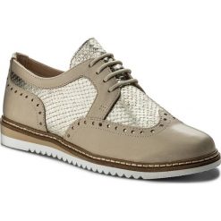 Oxfordy CAPRICE - 9-23603-20 Beige Comb 408. Brązowe półbuty damskie Caprice, ze skóry. W wyprzedaży za 169.00 zł.
