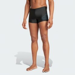 Szorty Big Bars Swim. Czarne szorty męskie Adidas, s, bez wzorów, z materiału. Za 140.45 zł.