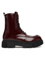 Calvin Klein Trapery Tronchetto Allacciato V4A5-83132-1453 Bordowy. Czerwone buty zimowe dziewczęce Calvin Klein, bez wzorów, ze skóry, bez zapięcia. Za 499.99 zł.