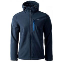 Kurtka męska Softshell Elbrus Iver - granatowa, Rozmiar L. Kurtki męskie ELBRUS, l, bez wzorów, z dzianiny, bez kaptura. Za 194.99 zł.