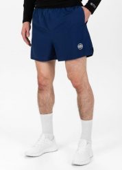 Spodenki treningowe męskie Pitbull West Coast Performance Small Logo. Niebieskie krótkie spodenki sportowe męskie PITBULL, m, bez wzorów, z materiału. Za 139.00 zł.