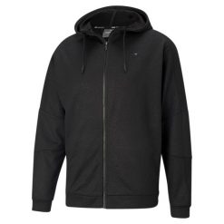 Bluza dresowa męska Puma TRAIN ACTIVATE. Czarne bluzy sportowe męskie Puma, m, bez wzorów, z dresówki, trekkingowe. Za 195.99 zł.