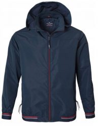 Granatowa Wiatrówka Męska z Odpinanym Kapturem - Pako Jeans. Niebieskie kurtki męskie Pako Jeans, na jesień, l, bez wzorów, z jeansu. Za 379.00 zł.