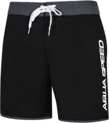 Spodenki kąpielowe męskie Aqua Speed Evan. Czarne kąpielówki męskie Aqua-Speed, m, bez wzorów, z poliesteru, do pływania. Za 79.99 zł.