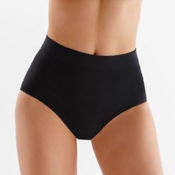 Czarne bezszwowe majtki z wysokim stanem Gabriella Midi Briefs. Czarne skarpety damskie Gabriella, bez wzorów, z bawełny. Za 39.90 zł.