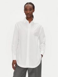 BOSS Koszula C_Bostucci_8 50538366 Biały Relaxed Fit. Białe bluzki damskie Boss, bez wzorów, z bawełny, bez kołnierzyka, bez ramiączek. Za 329.99 zł.