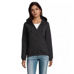 Damska bluza zapinana na zamek Sol's Spike. Niebieskie bluzy damskie SOL'S, s, bez wzorów, z bawełny, bez kaptura. Za 214.50 zł.