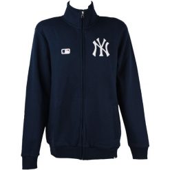 47 Brand MLB New York Yankees Core 47 Islington Track Jacket, męska bluza. Niebieskie bluzy męskie 47 Brand, m, bez wzorów, z bawełny, bez kaptura. Za 373.25 zł.