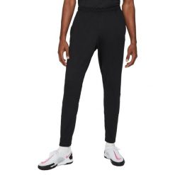 Męskie Spodnie Do Biegania Academy DriFIT. Czarne spodnie sportowe męskie Nike, m, bez wzorów, z dresówki, do biegania. Za 189.99 zł.
