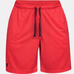 Spodenki Męskie Treningowe Under Armour Szybkoschnące Sportowe. Czerwone krótkie spodenki sportowe męskie Under Armour, m, bez wzorów, do biegania. W wyprzedaży za 107.86 zł.