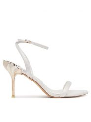 Aldo Sandały Arielheel 14008288 Biały. Białe sandały damskie Aldo, bez wzorów, ze skóry, bez obcasa, na szpilce, bez zapięcia. Za 459.99 zł.